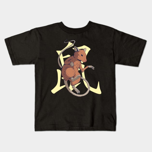 Chinese Zodiac - Rat Kids T-Shirt by Snowman store